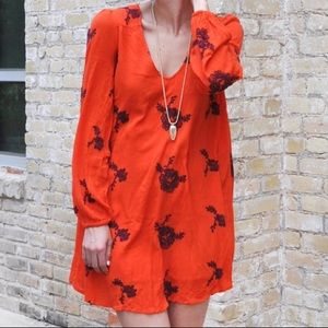 Free People Embroidered Austin Mini Dress